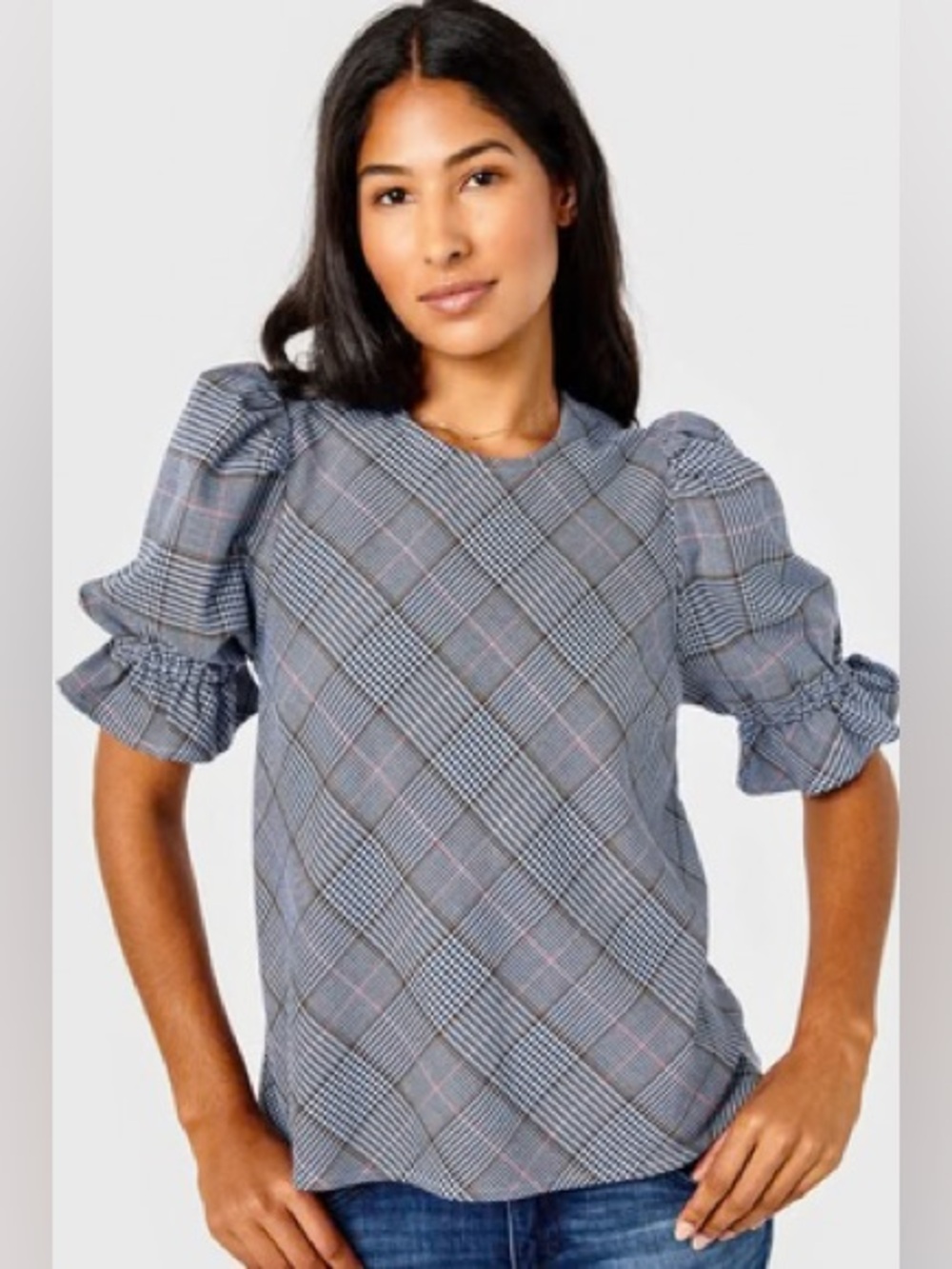 Cartolina Nantucket Connie Anne Top in Cerulean Tweed